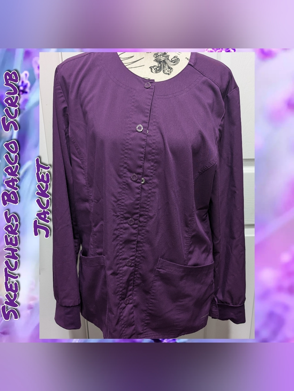 Skechers Barco Eggplant Scrub Jacket